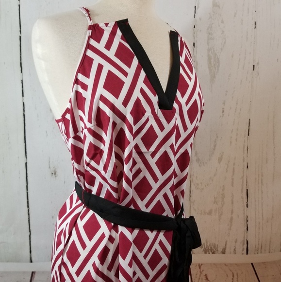 MUD PIE Gameday Racerback Dress Burgundy/B… - Picture 2 of 6